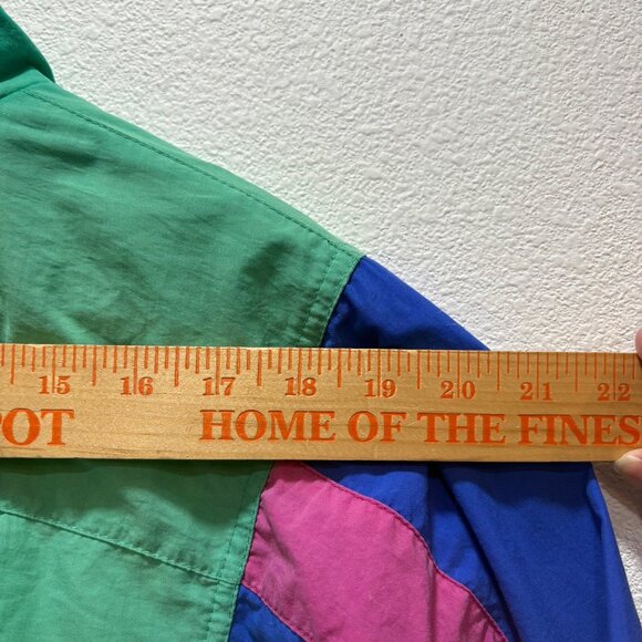 VTG Alfred Dunner 80/90s Colorblock Nylon Windbreaker Large Jacket Womens Retro - Picture 10 of 11